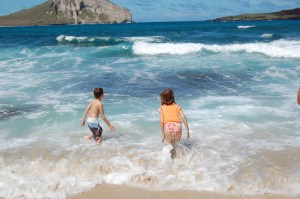 Playing in the water